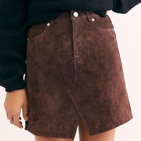 Blank NYC Dresses & Skirts - Blank NYC × Free People Suede Mini Skirt